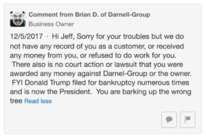 Darnell response to Yelp Review of Darnell Construction